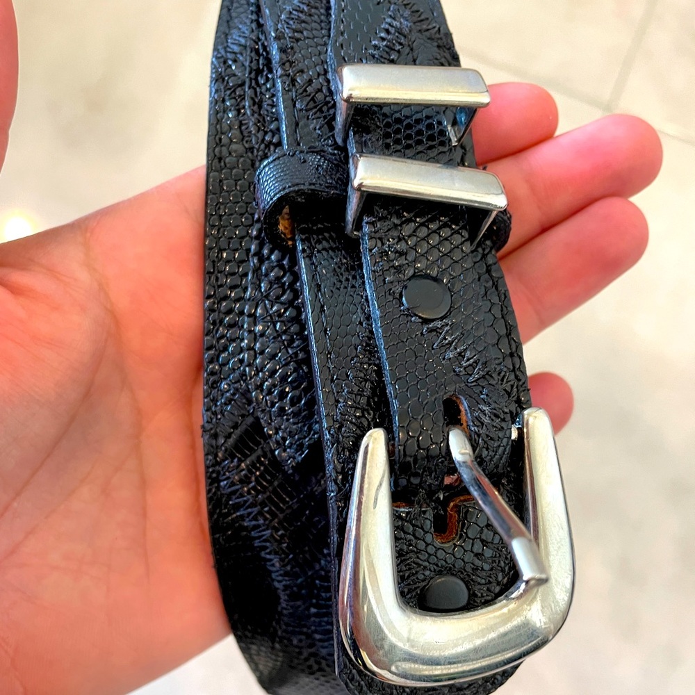 Genuine lizard men’s belt